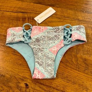NWT San Lorenzo Knotted Bikini Bottom Sz M